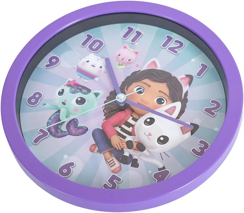 Gabby's Dollhouse Purple Wall Clock GAB3001
