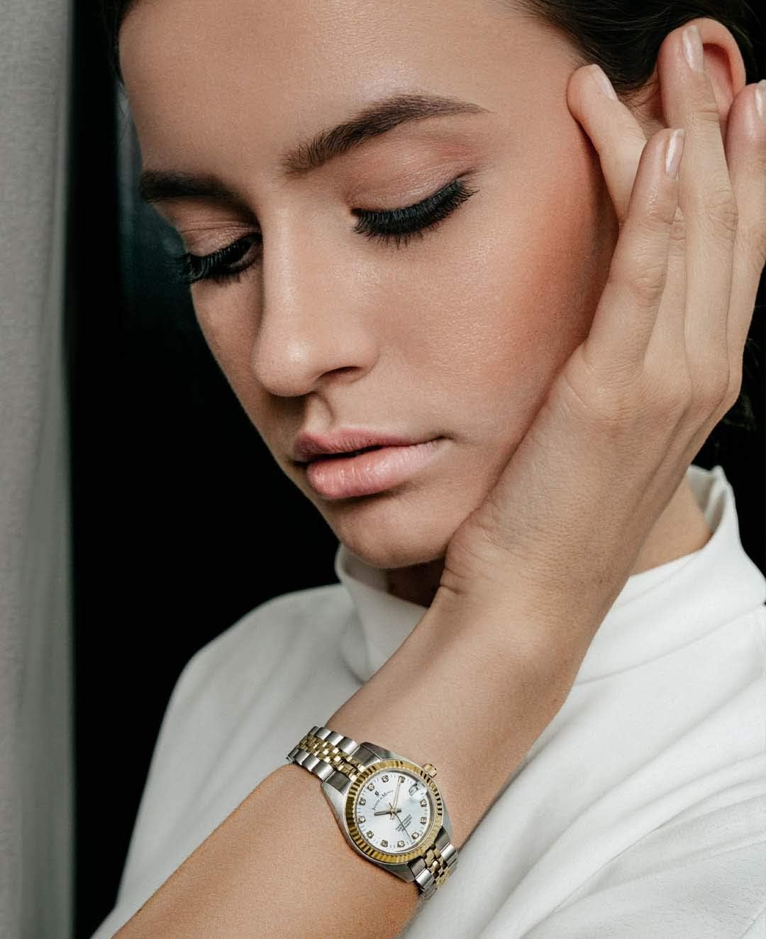 Jacques du Manoir Swiss-made Ladies Inspiration Silver & Gold Plated Bracelet Watch