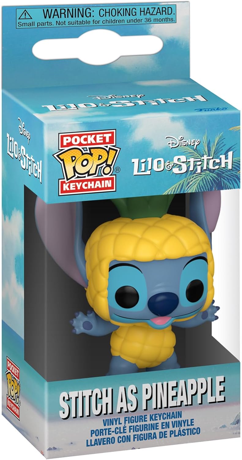 Funko Pop! Keychain: Disney - Stitch As Pineapple As Enamel Pineapple - Lilo and Stitch Novelty Keyring - Collectable Mini Figure - Stocking Filler - Gift Idea - Official Merchandise - Movies Fans