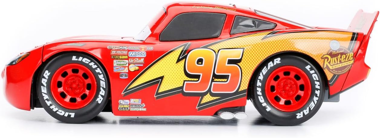 Jada - Lightning McQueen, 1:24 Scale, Metal, Rubber Tires, Doors, Hood and Trunk Open, Collectionism (253084000