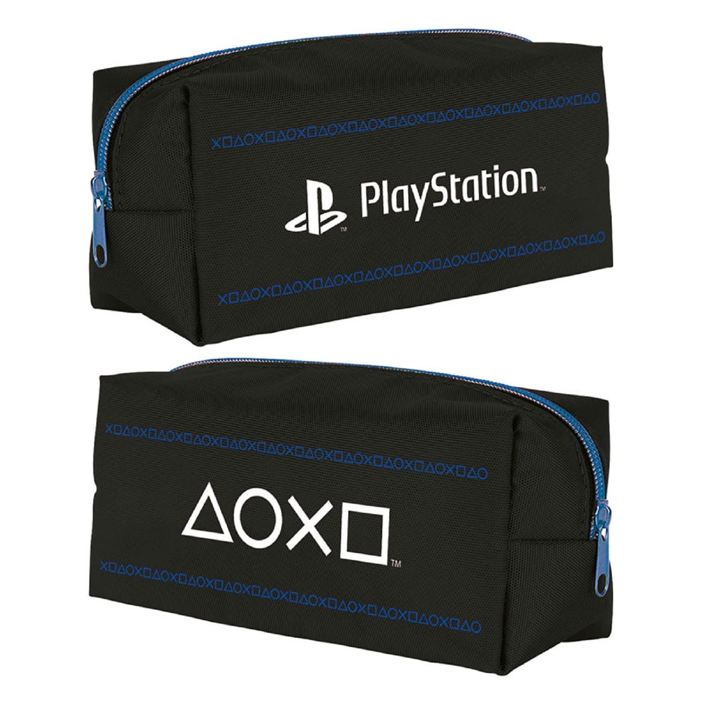 PlayStation Zip Up Pencil Case (Pinstripe Dark Design) - Official Merchandise
