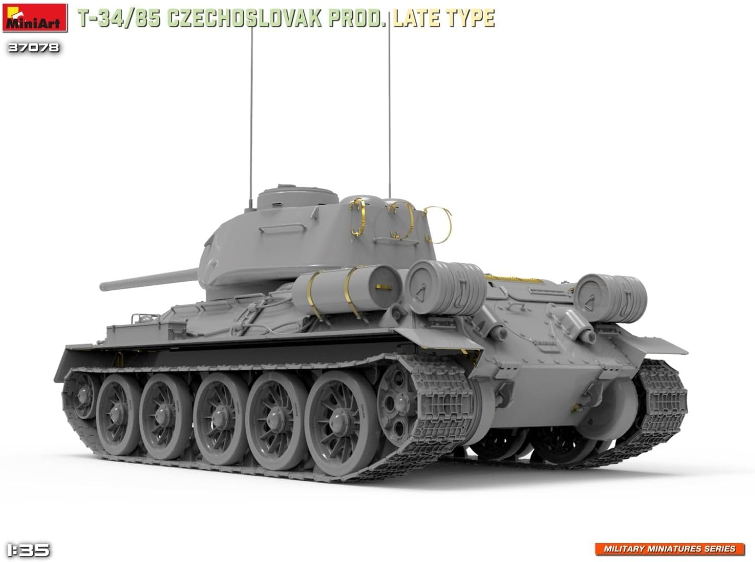 MiniArt 1:35 - T34/85 Checoslovaco Prod, tipo tardío