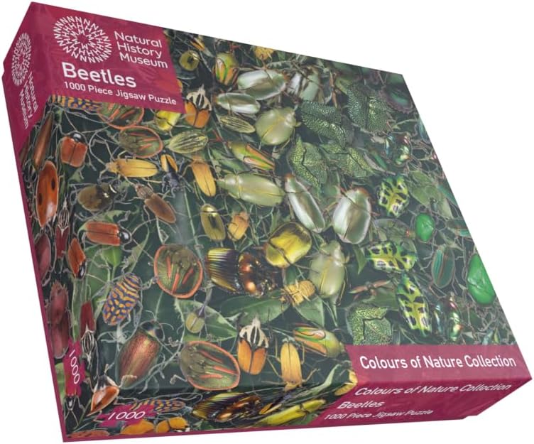 Natural History Museum 1000-Piece Beetle Jigsaw Puzzle: A Colorful Challenge Featuring Rhino Beetles, Ladybirds & More Size 66 x 50 cm