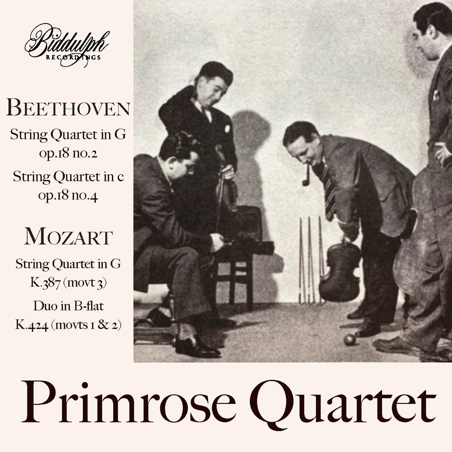 Beethoven: String Quartet in G, Op. 18, No. 2/String Quartet...