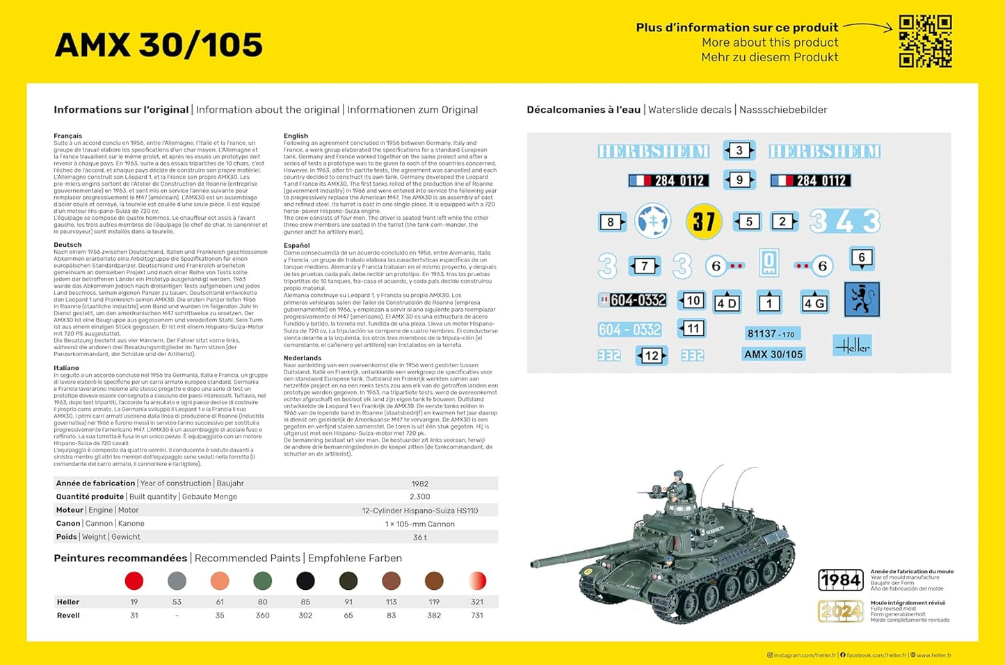 Heller - 1/35 Starter Kit Amx30/105