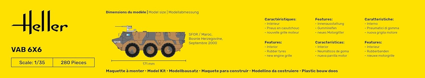 Heller 81141 - Mezzo di Trasporto Truppe VAB 6x6