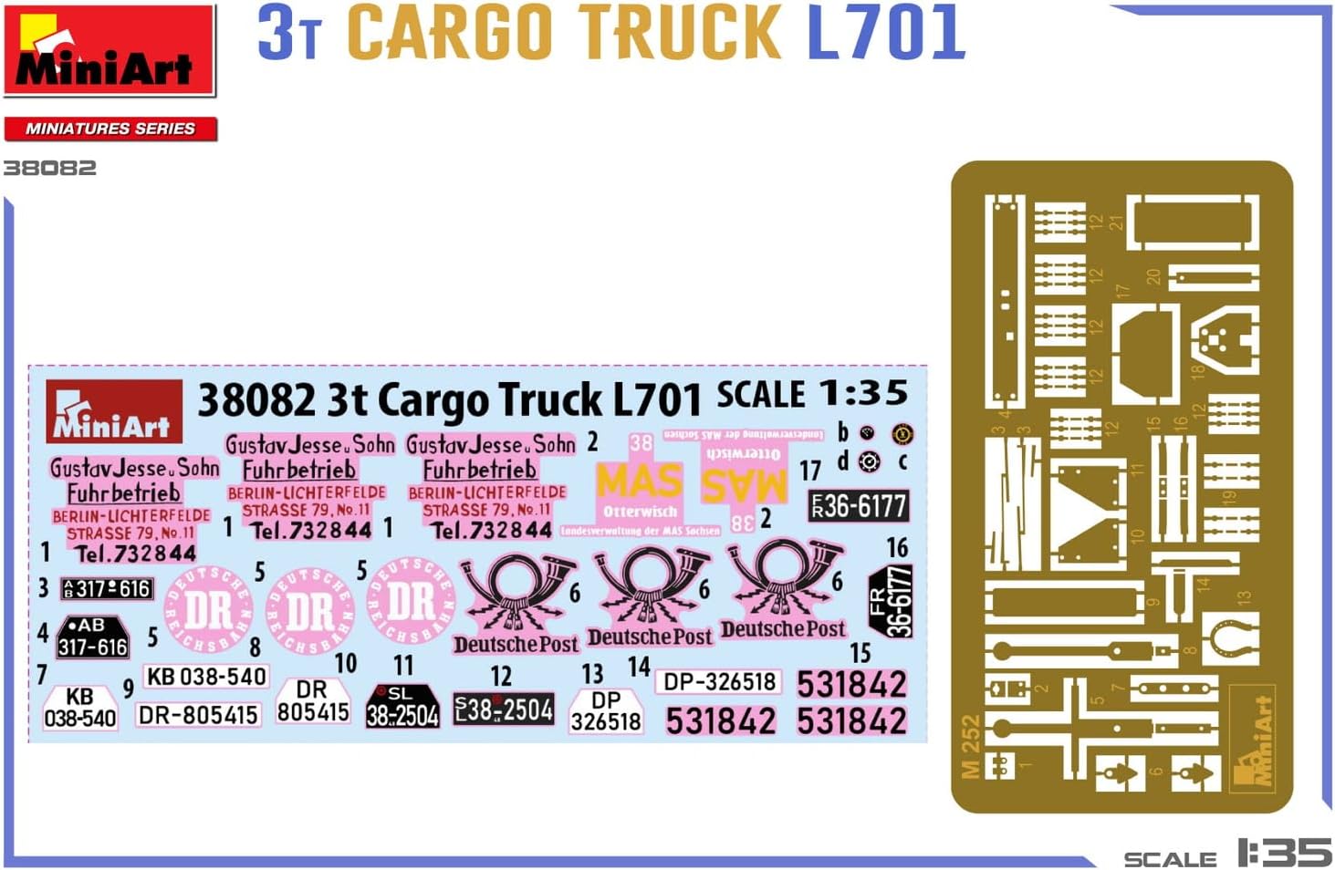 Miniart 1:35-3t Cargo Truck L701