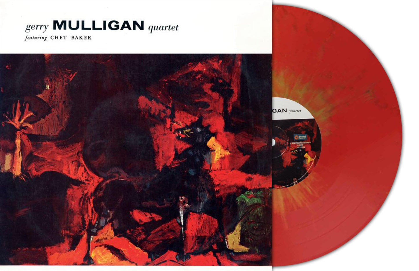 GERRY MULLIGAN QUARTET FEATURING CHET BAKER (COLOR RED/YELLOW SPLATTER