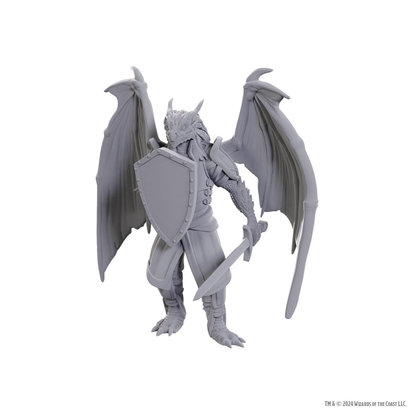 WizKids Dungeons & Dragons Nolzur's Marvelous Miniatures | Unpainted Miniatures | Wave 25 (Dragonborn of Bahamut