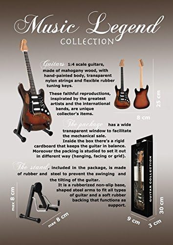 Mini Chitarra Da Collezione Replica In Legno -Guns N Roses - Slash - Smoking Gu