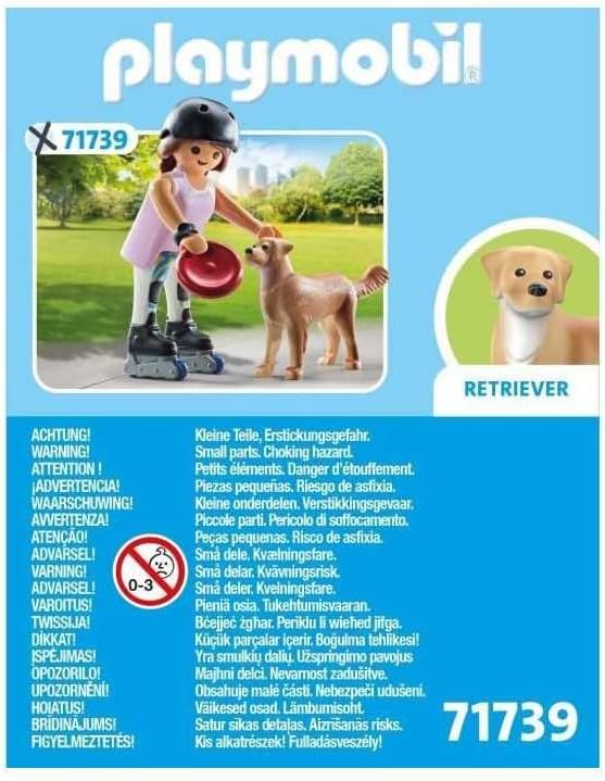 PLAYMOBIL 71739 Jeune fille rolleuse avec Retriever