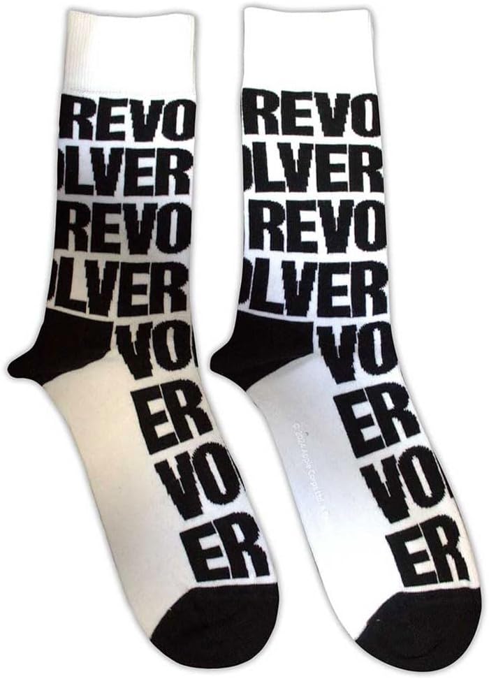 Beatles (The): Rock Off - Revolver Text Repeat (Calzini Unisex Uk Size 7 - 11)