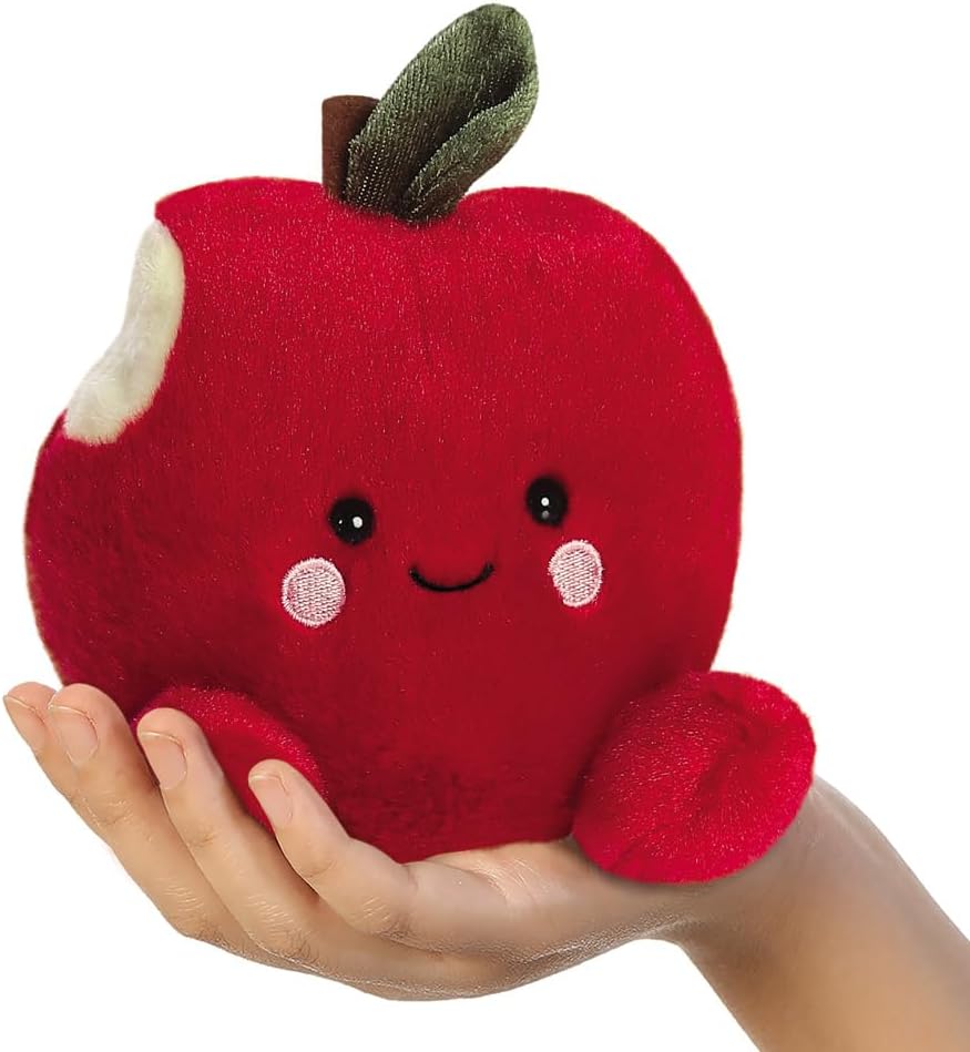Aurora, 33887, Palm Pals Crisp Red Apple, 5In, Soft Toy, Red