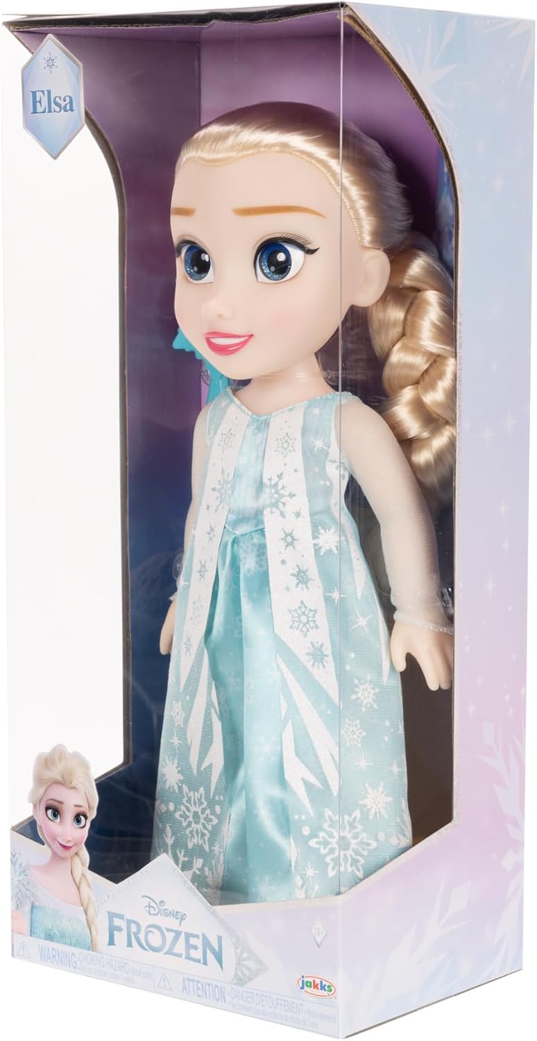 Disney Frozen Elsa Doll 35cm Articulated Doll including Styling Brush, Officially Licensed Frozen 2, Iconic Braided Hair and Detailed Outfit, Perfect Birthday for Girls Aged 3+