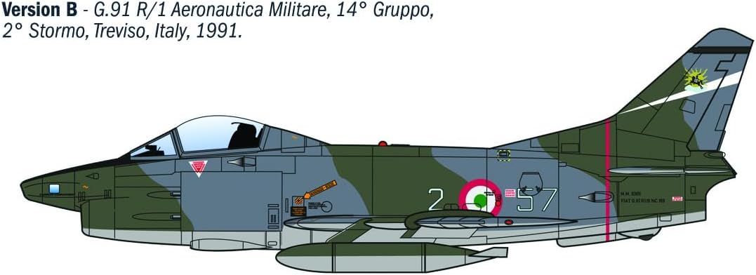 Italeri 92645 G.91 R1/R3 Gina 1:48 Model Kit