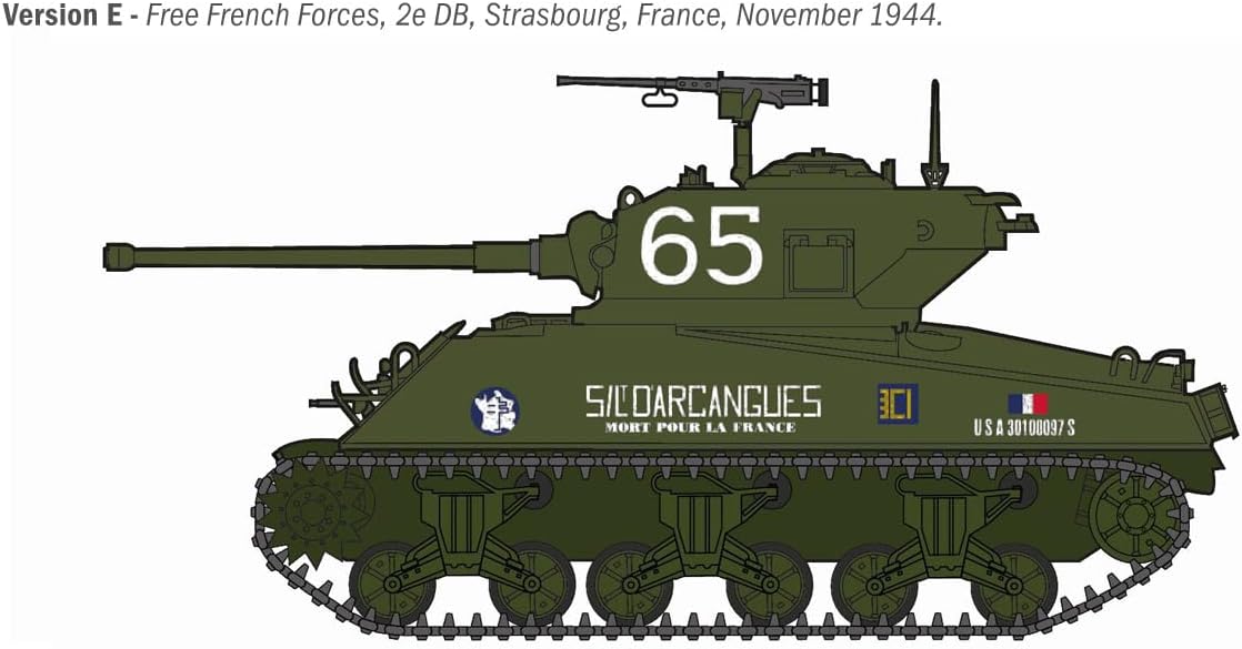 Italeri 96440 M4A3 76mm Wet Sherman, 1:35 Scale, Plastic Model Kit/Model Assembly