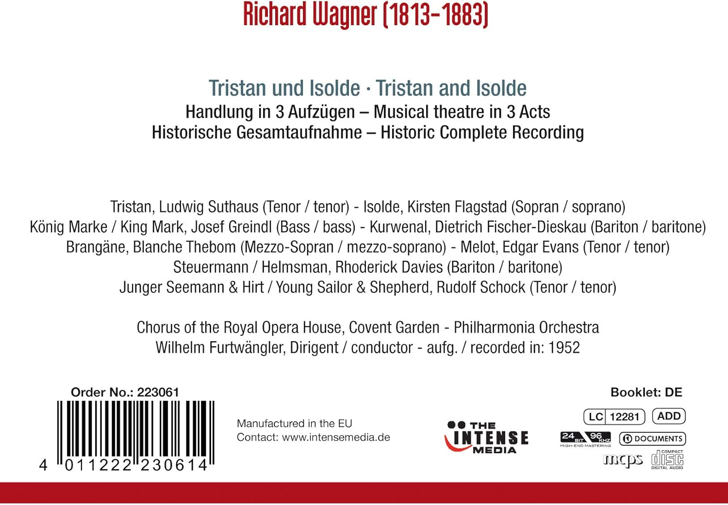 Wagner: Tristan Und Isolde
