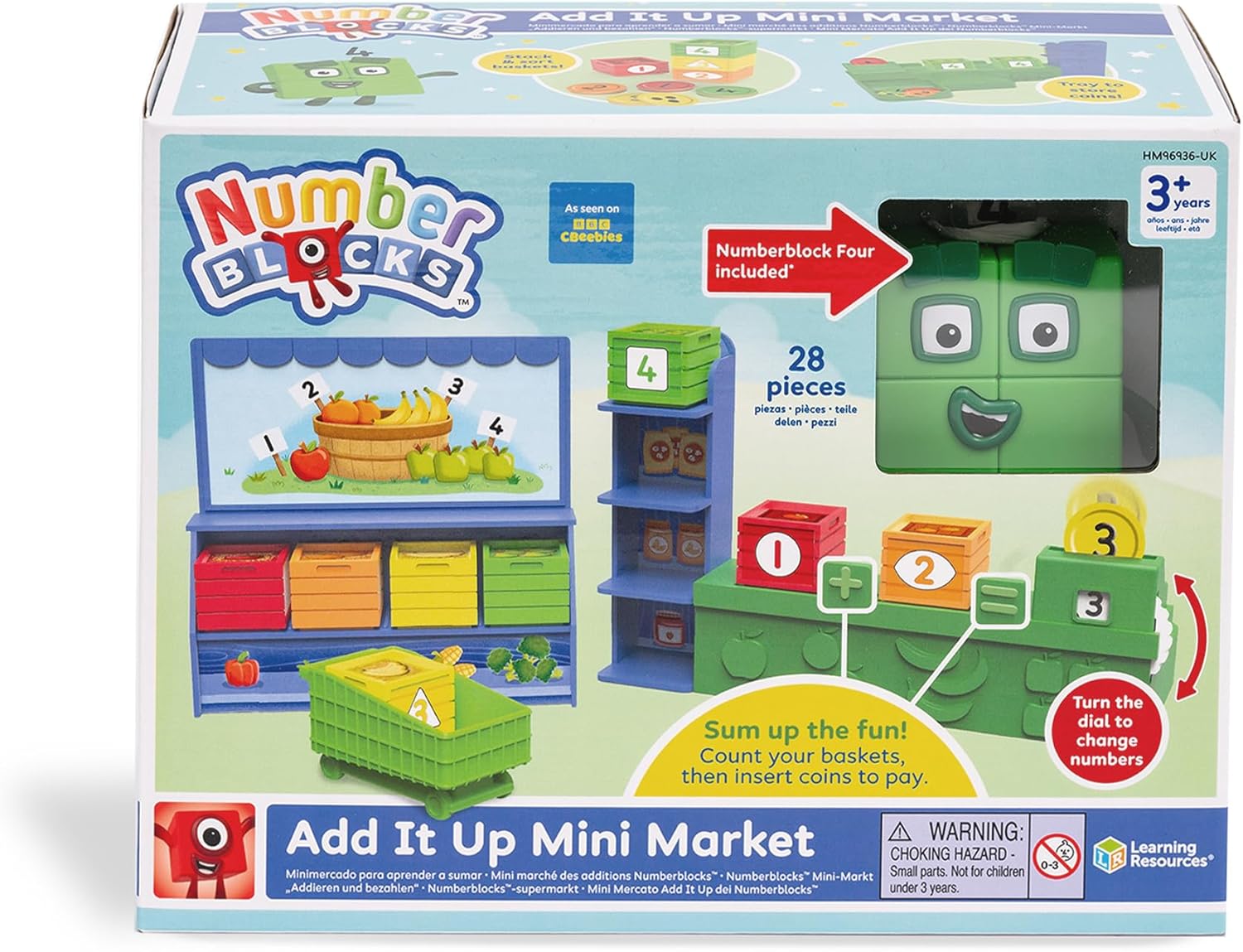 Learning Resources Numberblocks Add It Up Mini Market, Role Play Toy, Counting Toy for Toddlers, Learning Toys for Kids 3-5, Gifts for Kids, Ages 3 4 5+