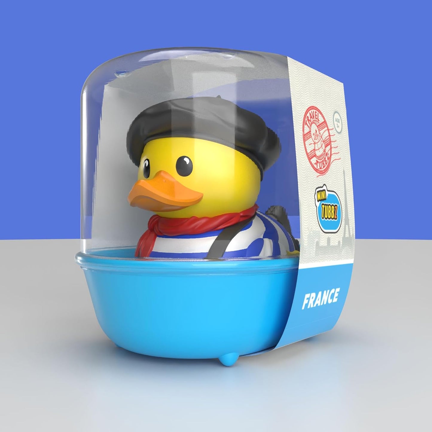 TUBBZ Mini: Frankreich - Französischer Pantomime als Cosplay-Gummiente Vinyl-Figur