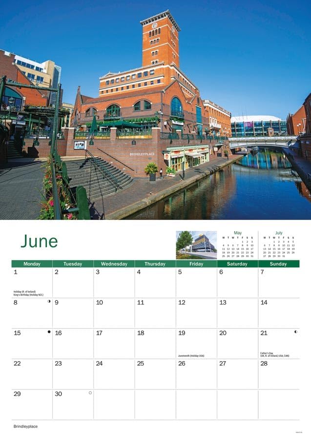 Birmingham 2026 A4 Wall Calendar