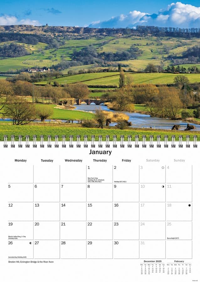 Worcestershire 2026 A5 Wall Calendar