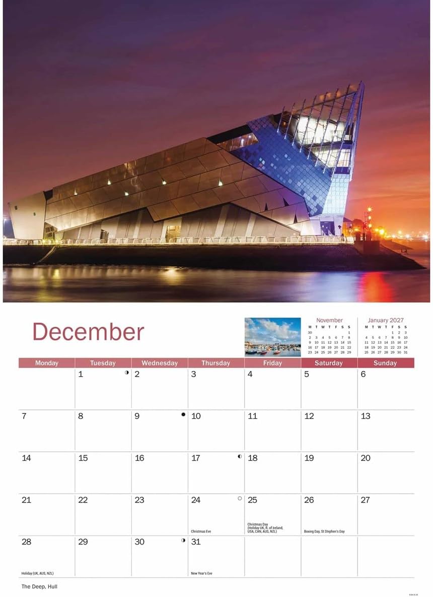 East Yorkshire 2026 A4 Wall Calendar