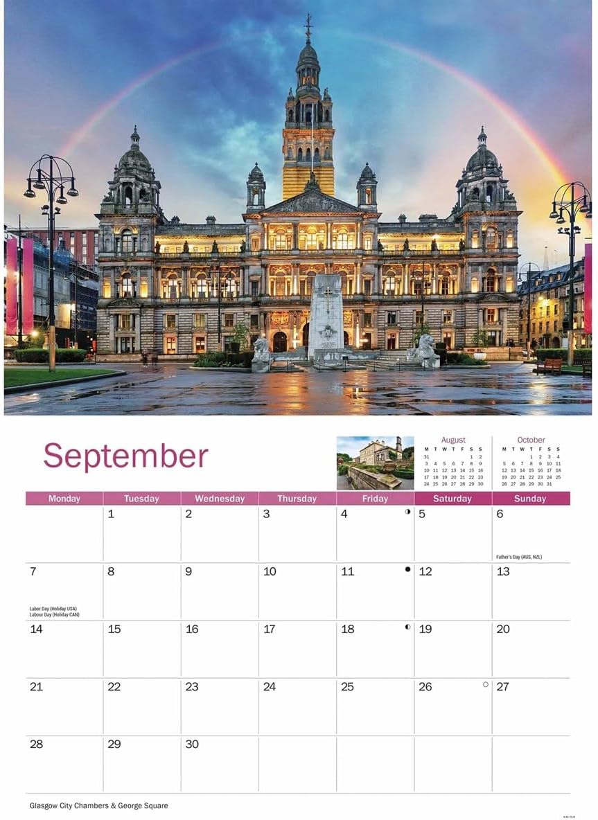 Glasgow 2026 A4 Wall Calendar