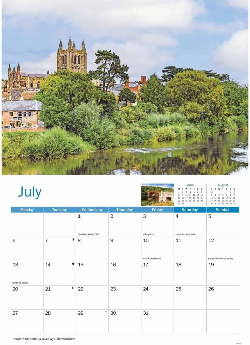Heart Of England 2026 A4 Wall Calendar