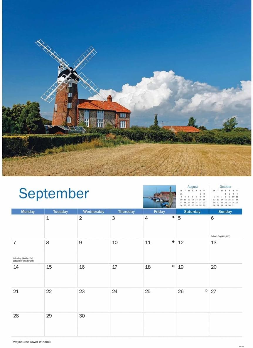 Carousel Worldwide, Norfolk Coast 2026 A4 Wall Calendar