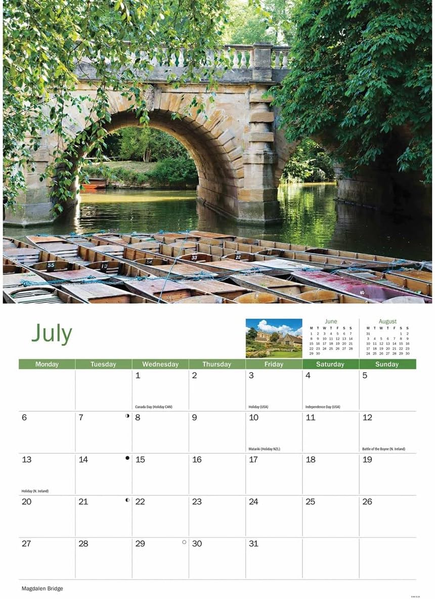 Oxford 2026 A4 Wall Calendar