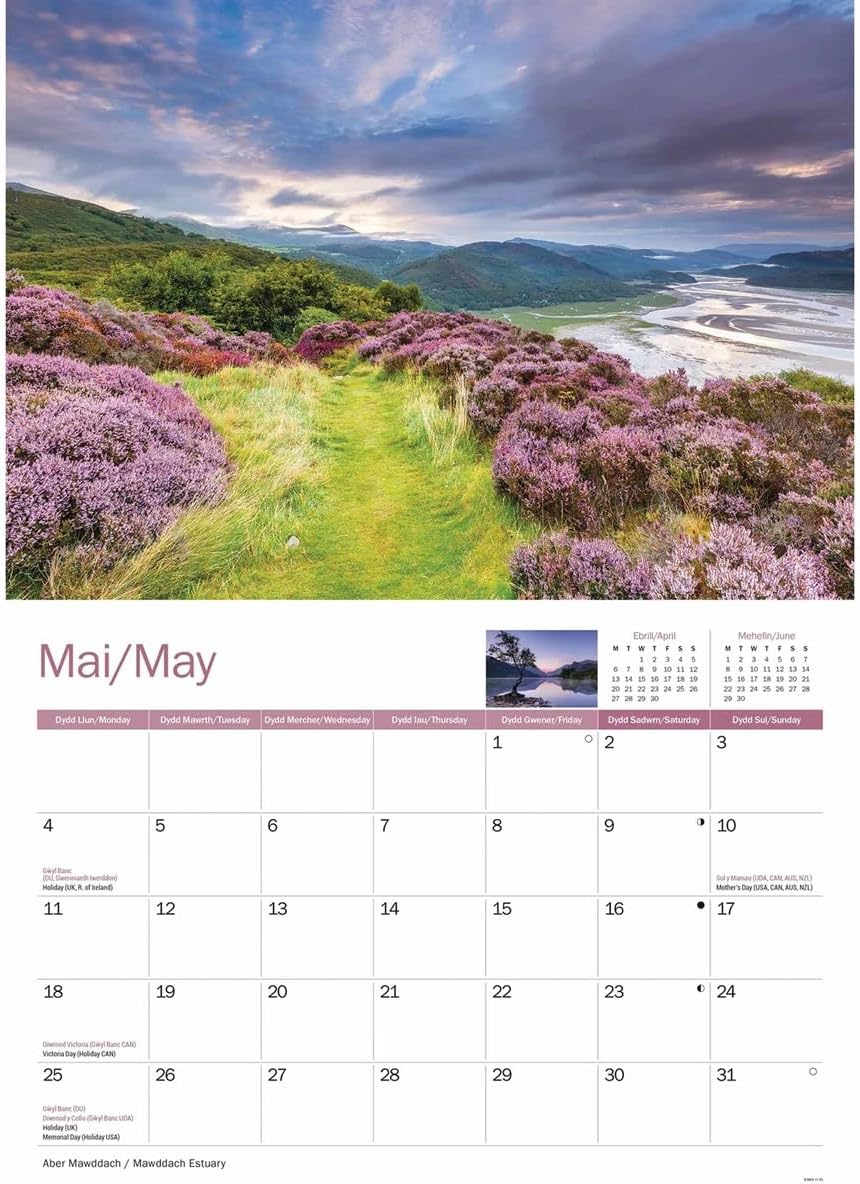 Snowdonia 2026 A4 Wall Calendar