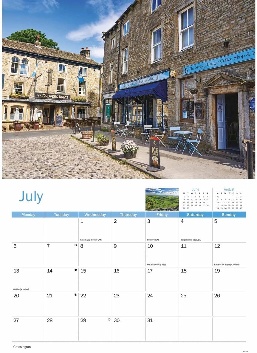 Yorkshire Dales 2026 A4 Wall Calendar