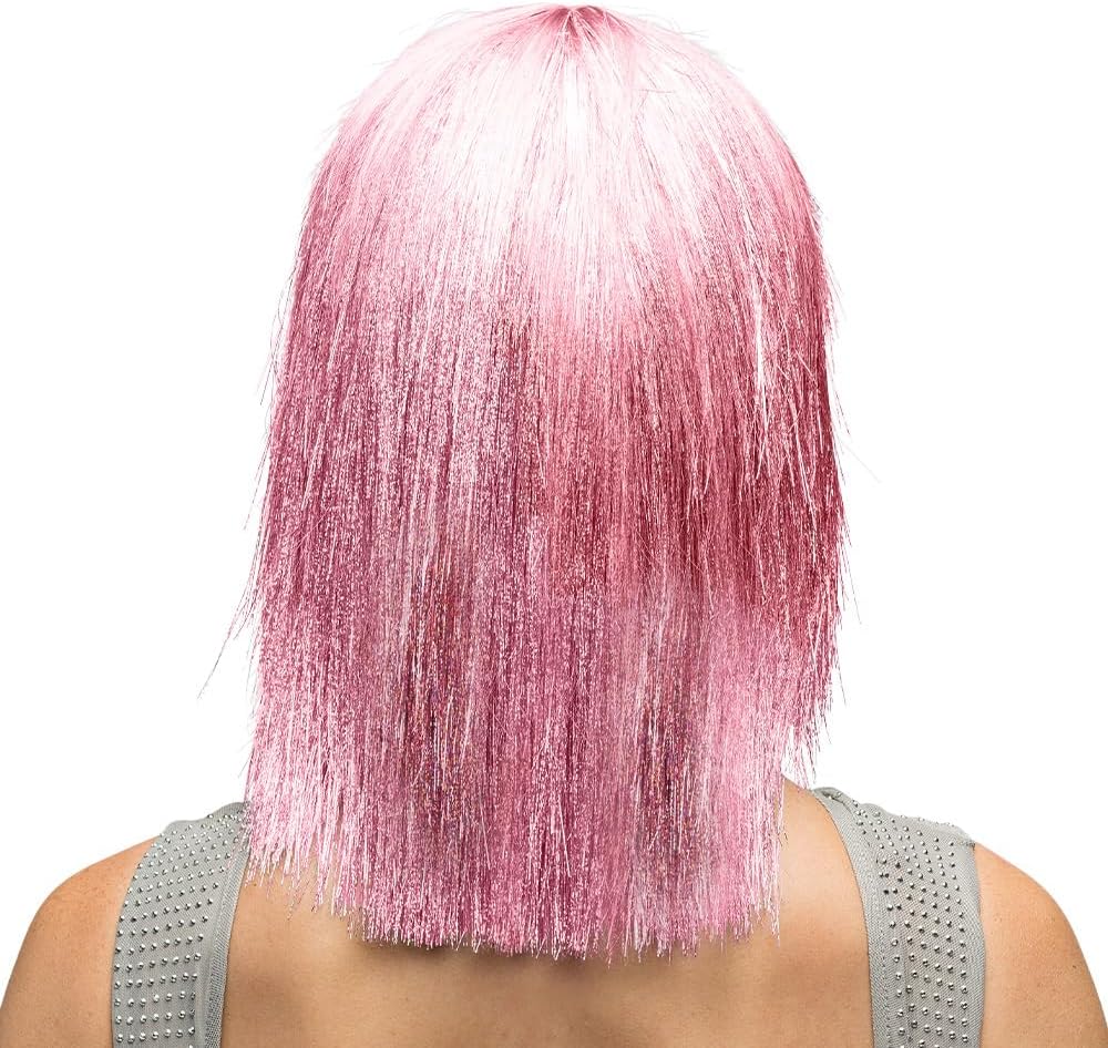 Boland - Parrucca con brillantini per adulti, acconciatura in capelli sintetici per feste a tema o carnevale, accessorio per costumi in maschera