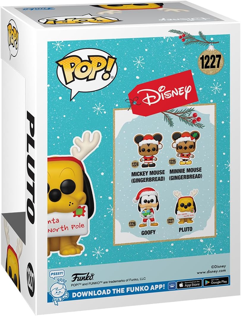 Funko Pop! Disney: Holiday - Pluto - Flocked - Esclusiva Amazon - Figura in Vinile da Collezione - Idea Regalo - Merchandising Ufficiale - Giocattoli per Bambini e Adulti - Movies Fans