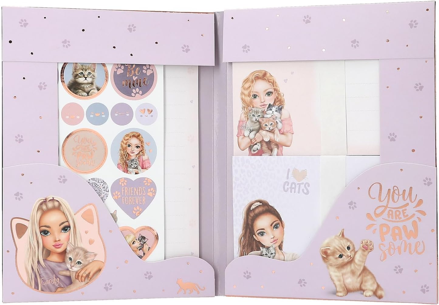 Topmodel - Letter Set Cat Love - Soft Purple