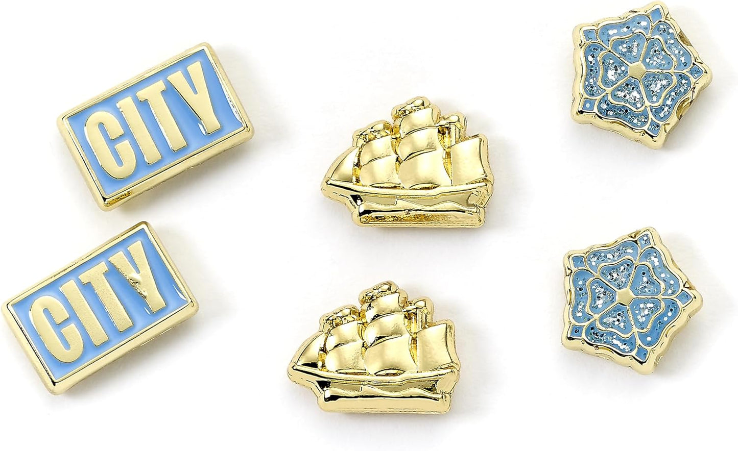 Manchester City Football Club Set of Three Stud Earrings