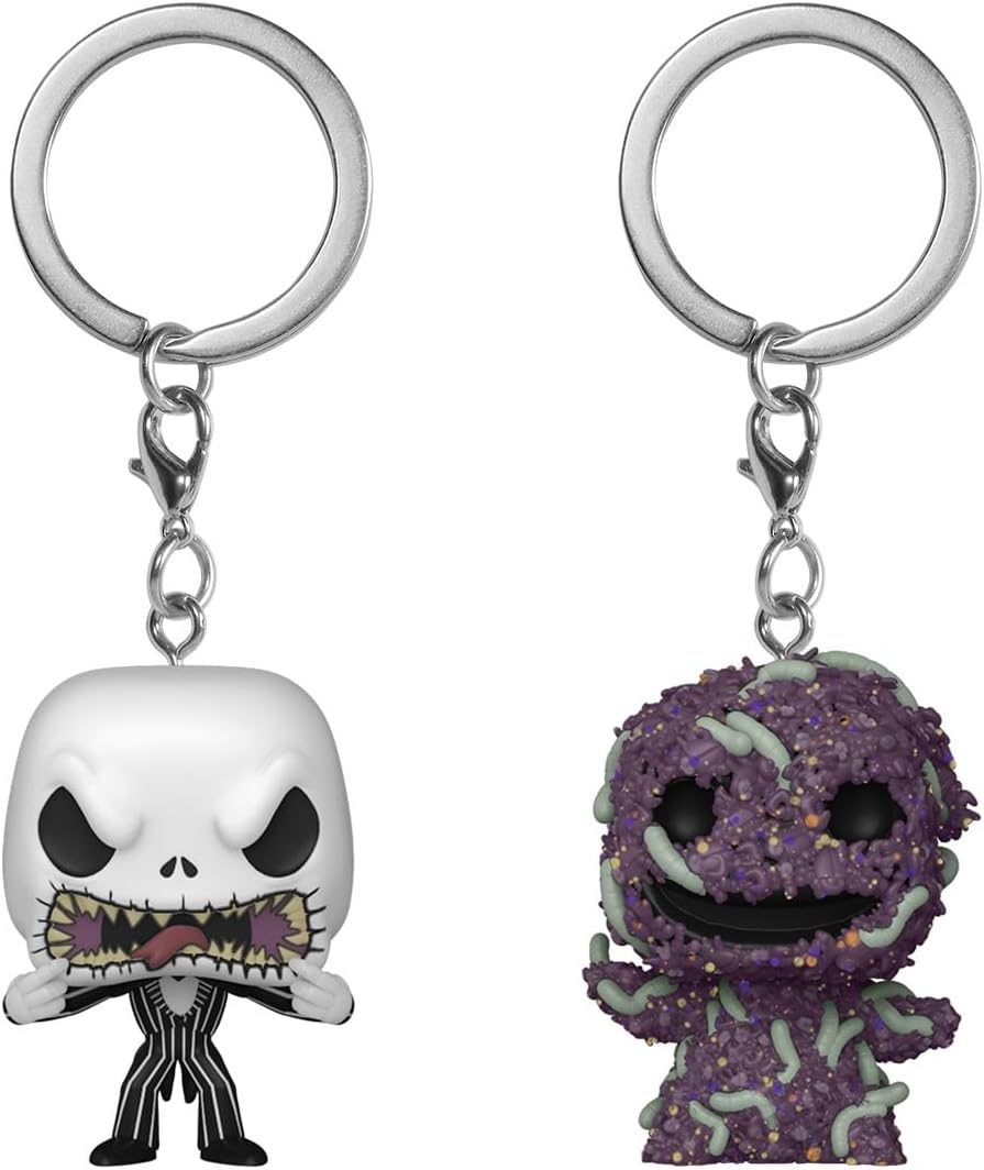 Funko Pop! Keychain: the Nightmare Before Christmas 2pk - Jack Skellington/Oogie - TNBC Novelty Keyring - Collectable Mini Figure - Stocking Filler - Gift Idea - Official Merchandise - Movies Fans