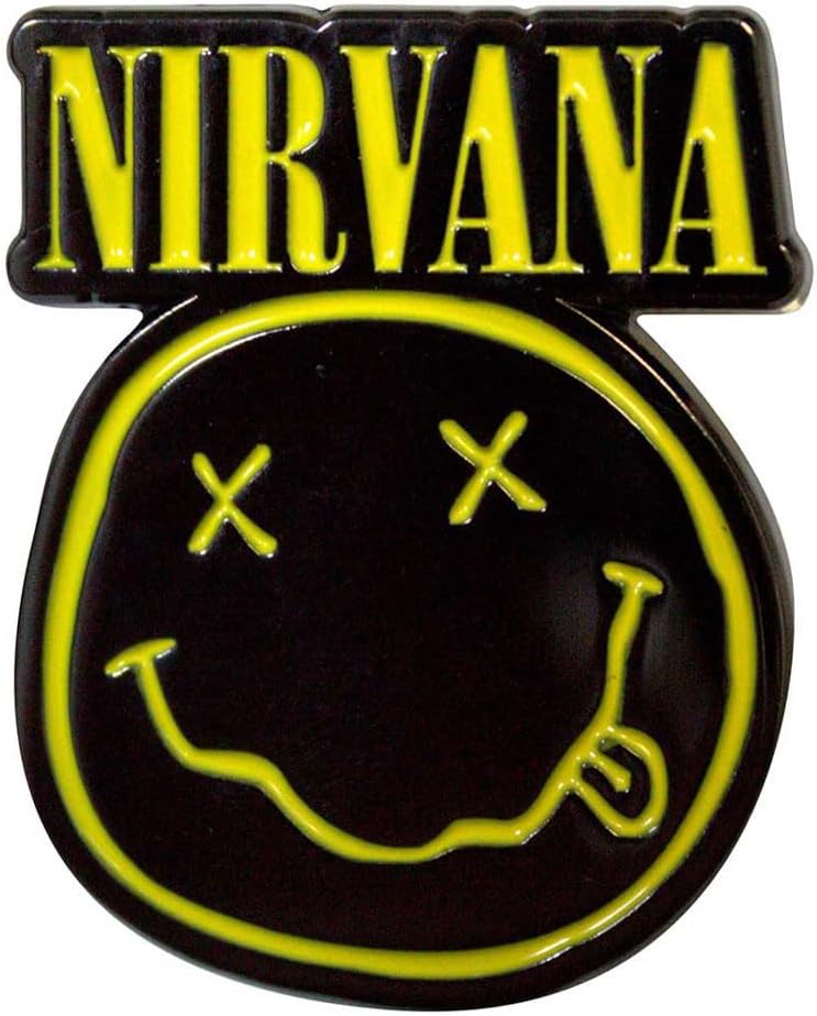 Nirvana Grunge Face Cut-Out Pin Badge One Size