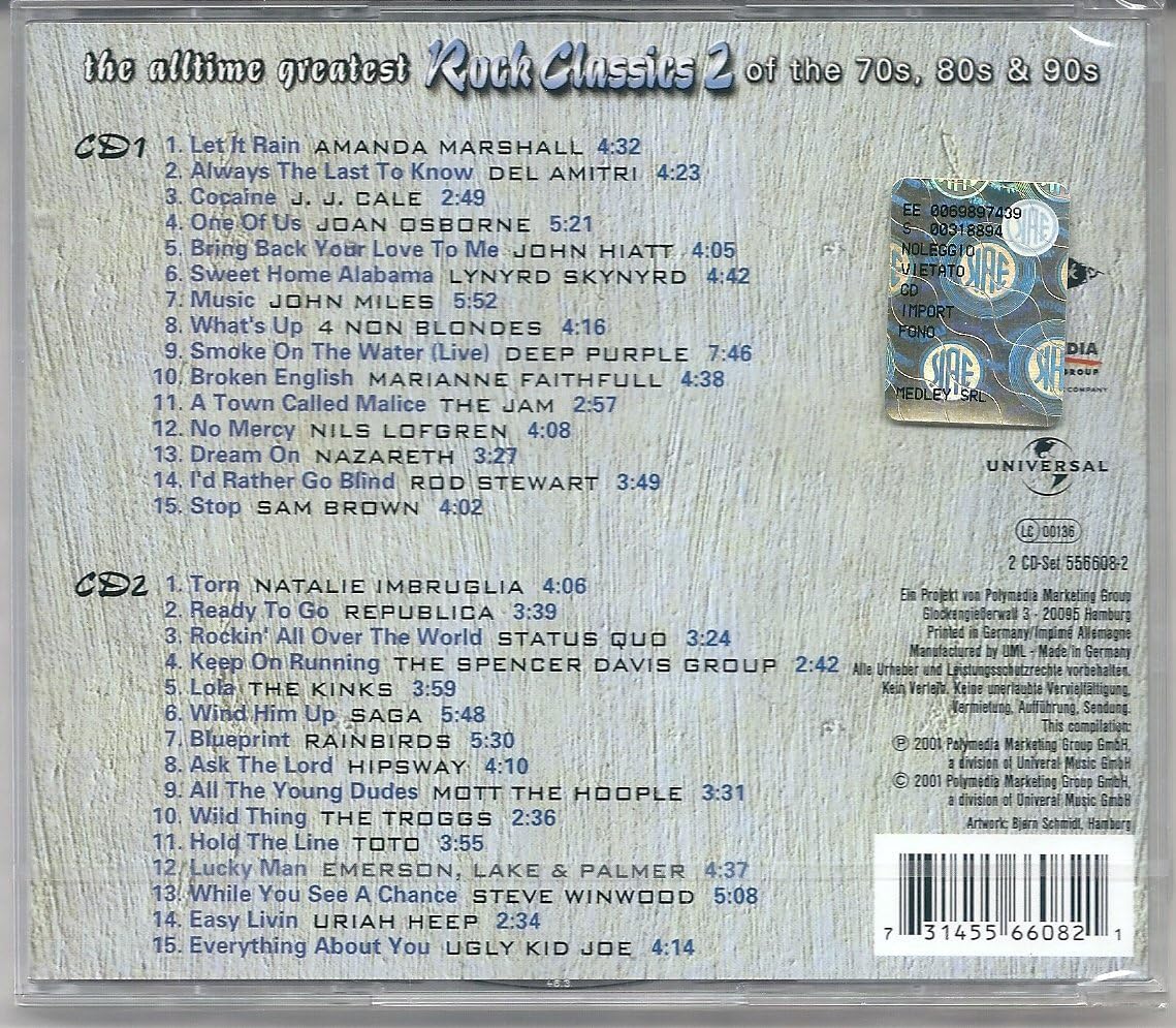 The Ultimate Greatest Rock Classics 2 Of The 70S, 80S & 90S
