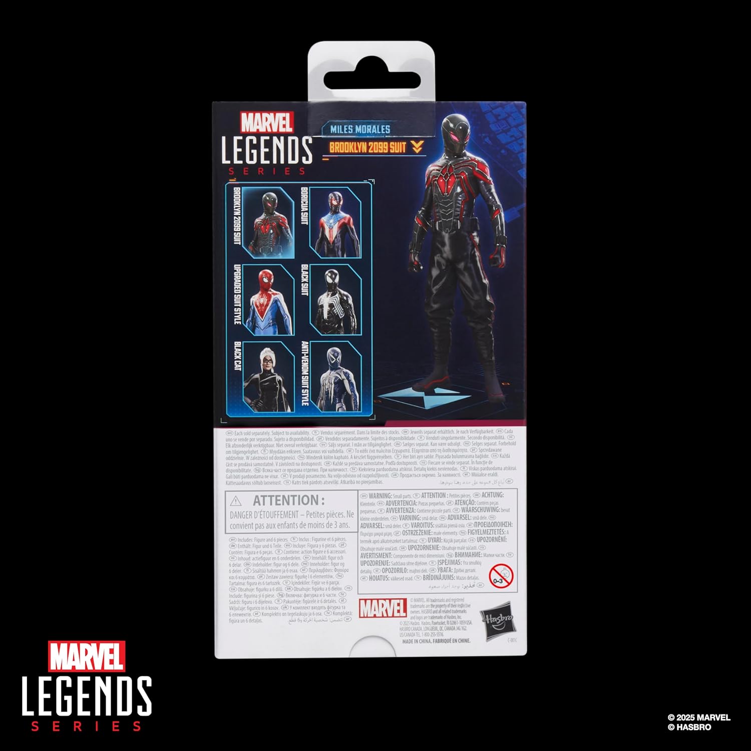 Marvel Legends Series Gamerverse Miles Morales, Traje Brooklyn 2099, Figura de acción de Spider-Man