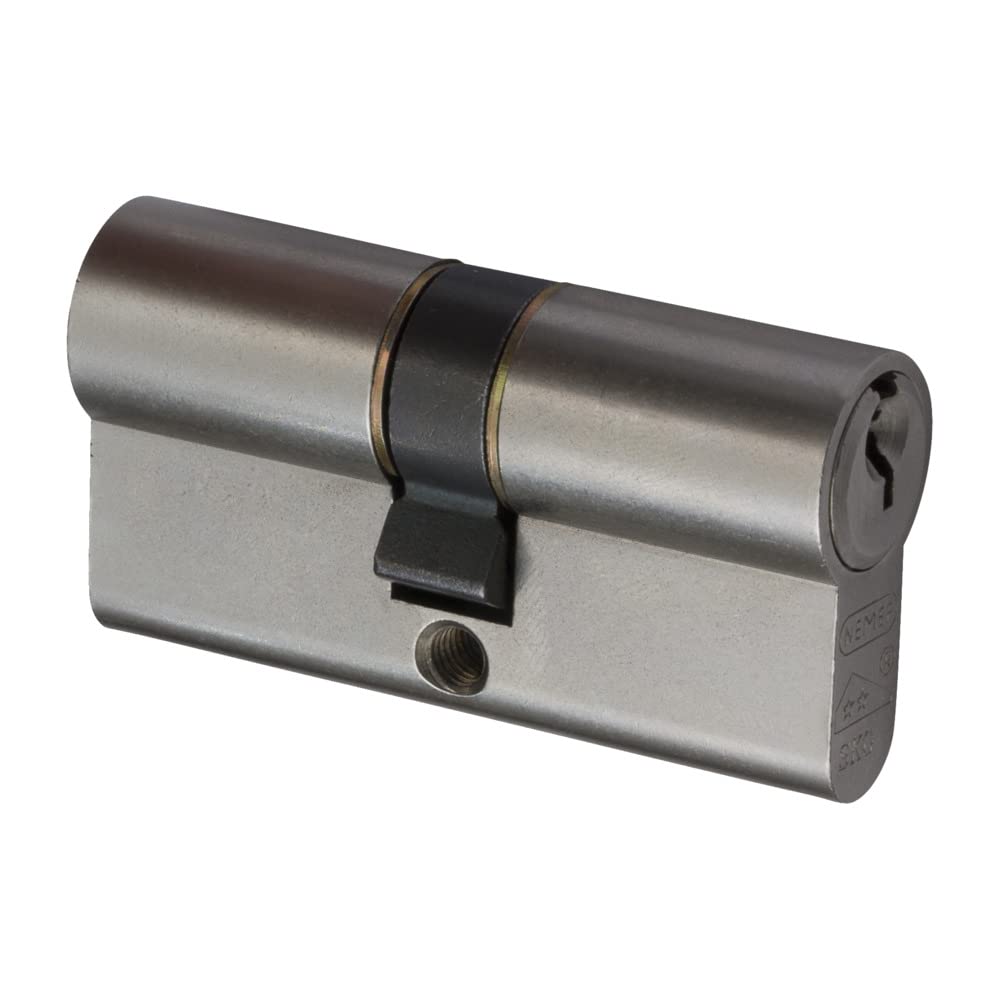 Nemef Veiligheidscilinder 111/9 - Gelijksluitend - Met Boorbelemmering - Anti Slagpick - Skg** - Lengte 60Mm - Met 8 Sle