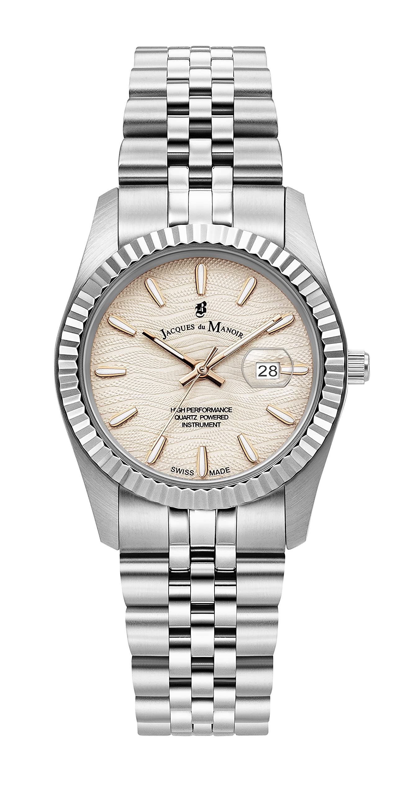 Jacques du Manoir Swiss-made Ladies Inspiration Passion Silver Plated Watch