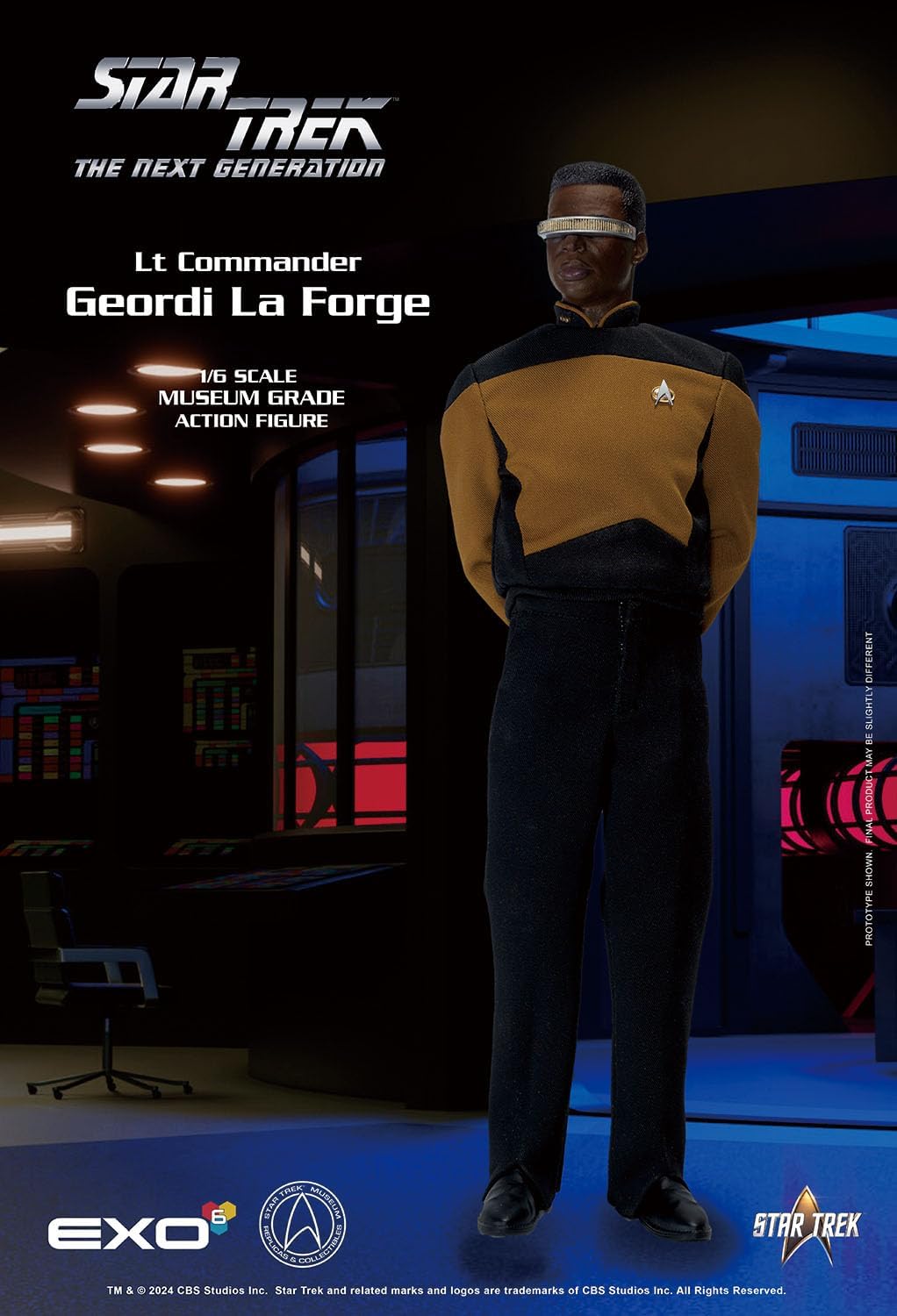 Star Trek Major Jordy Laforge Essential Version 1/6 - Action figure iper realistica