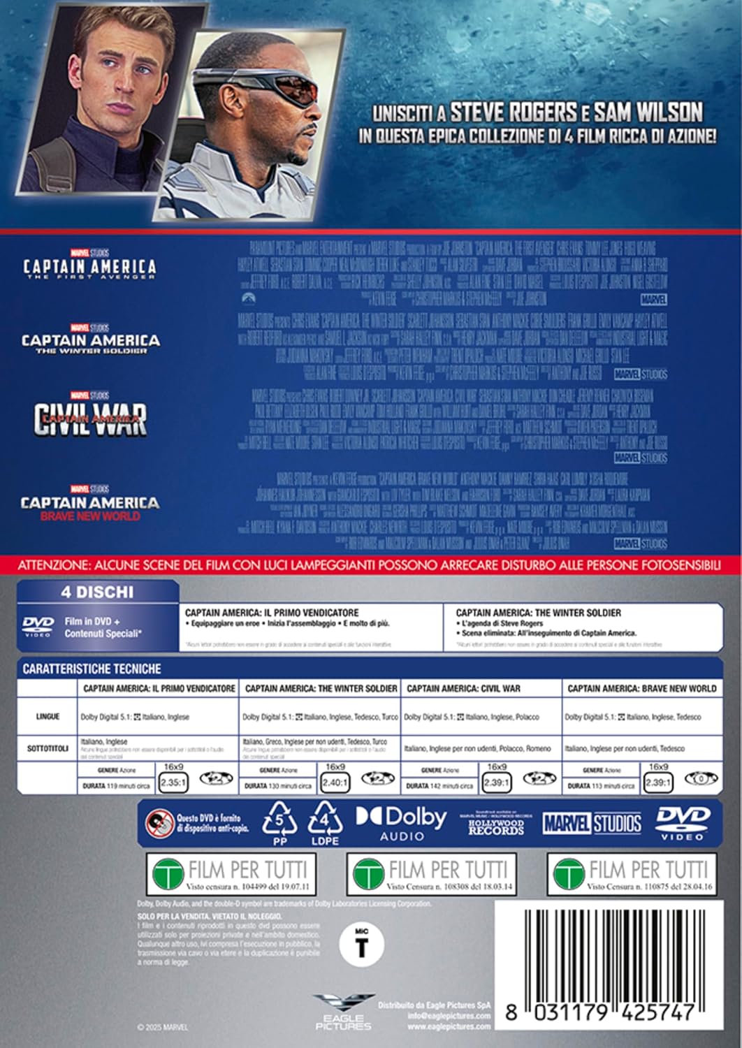Captain America - 4 Film Collection - (4 Dvd