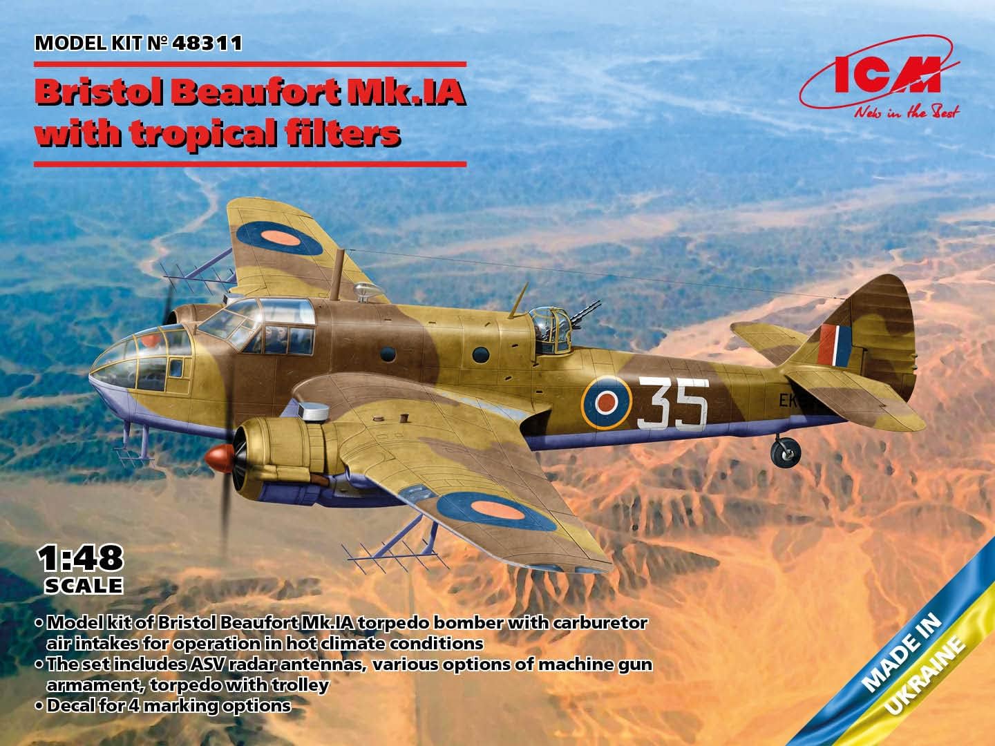 ICM 1:48 - Bristol Beaufort Mk.IA with Tropical Filter