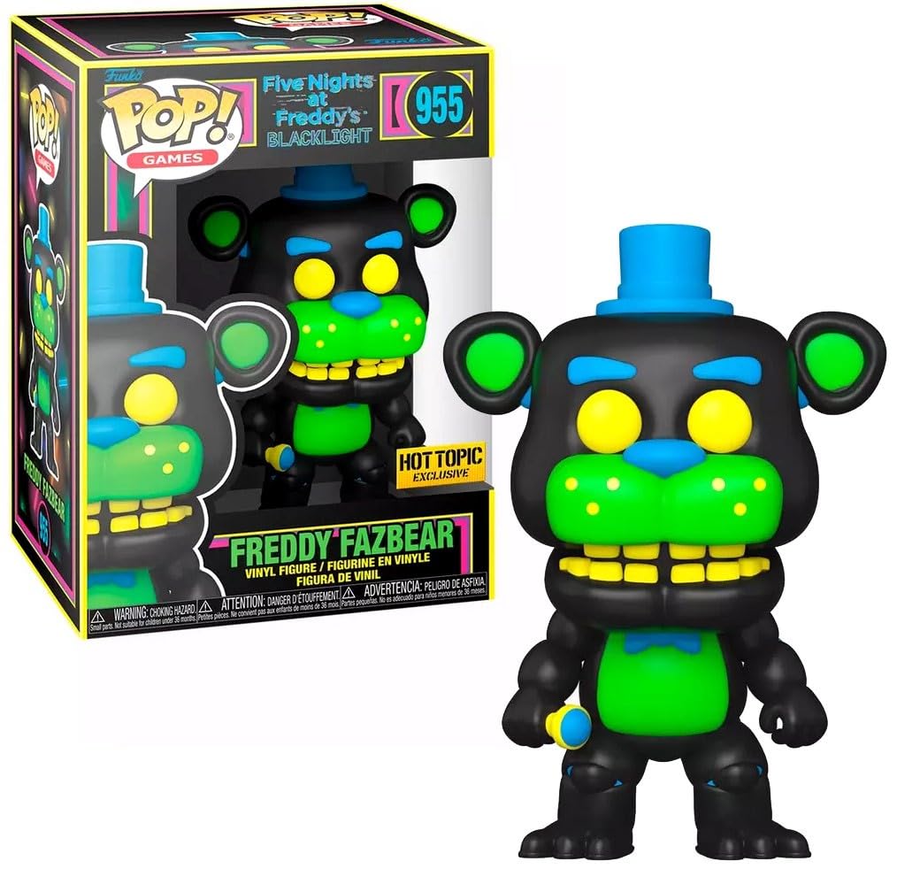 Funko Five Nights at Freddy'S Pop Games - Figura de Vinilo de Freddy Fazbear Blacklight