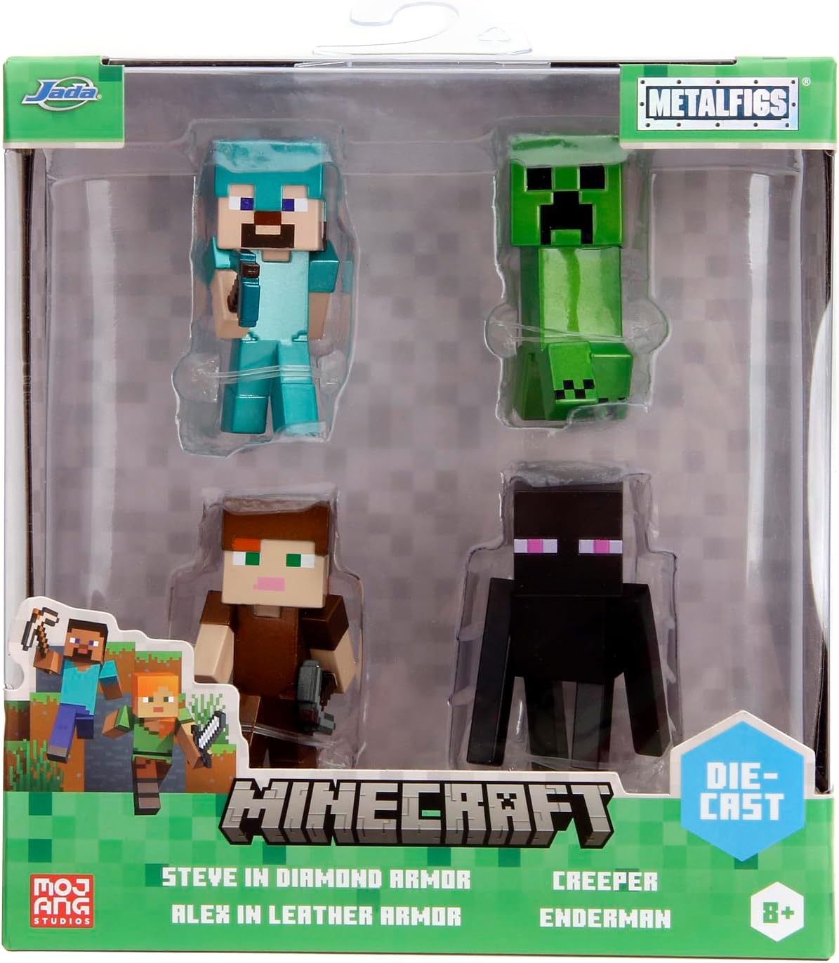 Minecraft 2.5In Metalfigs 4Pk W3