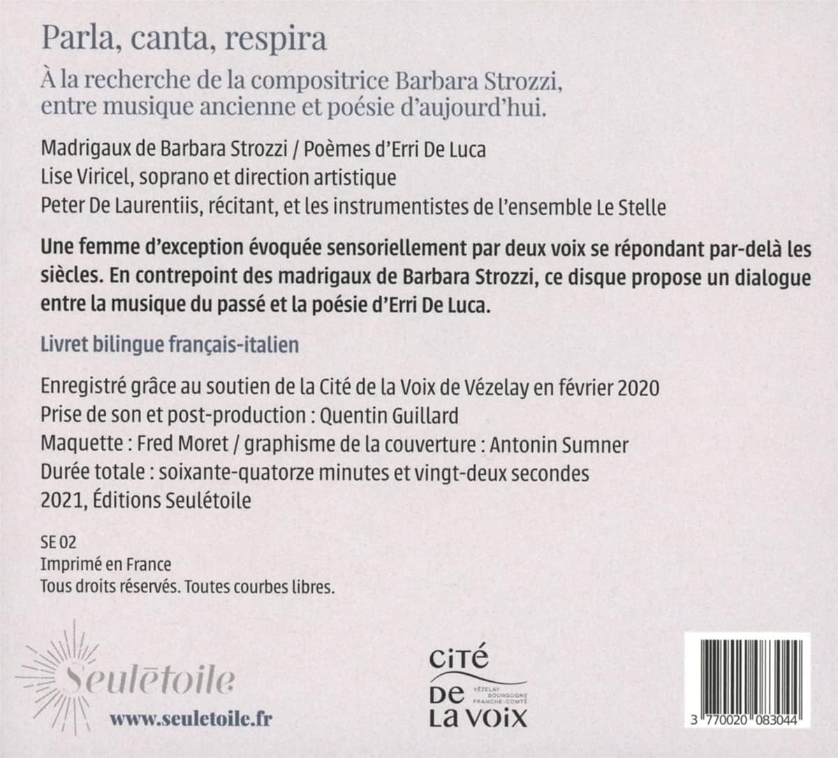 Barbara Strozzi - Parla, Canta, Respira