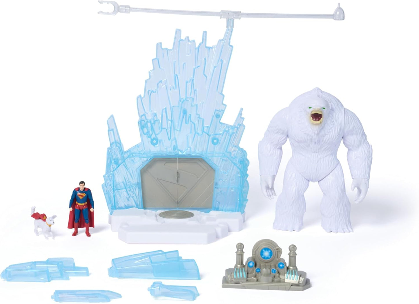 DC Comics, SUPERMAN Fortress of Solitude Battle Set, 3 Action Figures, Accessories, Pretend Play Super Heroes Kids’ Toys For Boys and Girls Aged 4 and Up