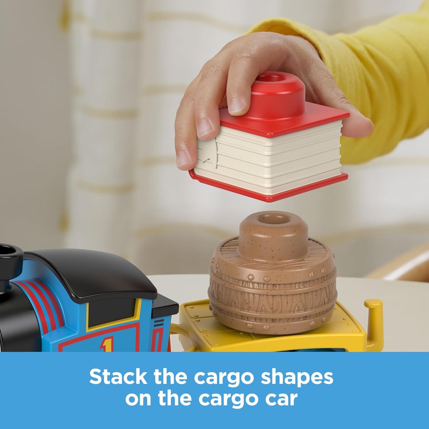 Thomas & Friends Toddler Toy My First Thomas Push-Along Train with Stacking Cargo for Kids Ages 18+ Months, HXP52